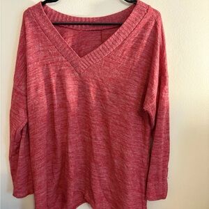 Coral V-Neck Super Soft Plush light weight Sweater women’s size 1X